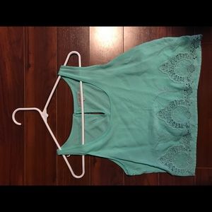 Light blue crop top